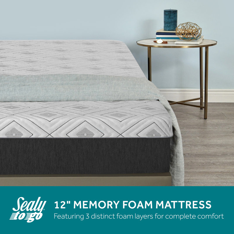 Sealy to Go 12” Medium Memory Foam Mattress in a Box & Reviews Wayfair